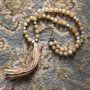 Bead and tassel necklace